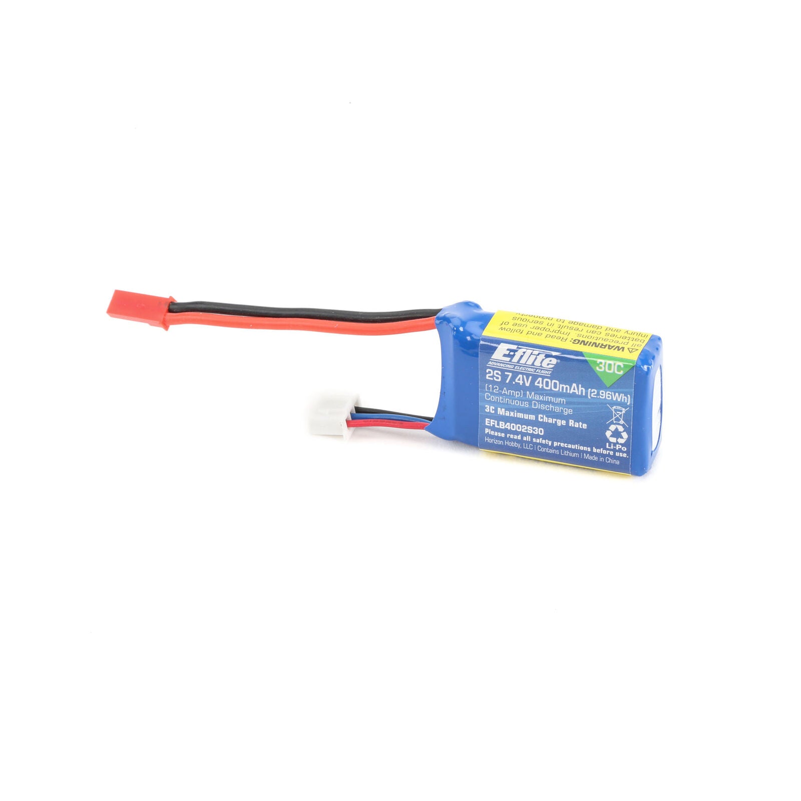 EFLITE EFLB4002S30 400mAh 2s 7.4v LiPo JST