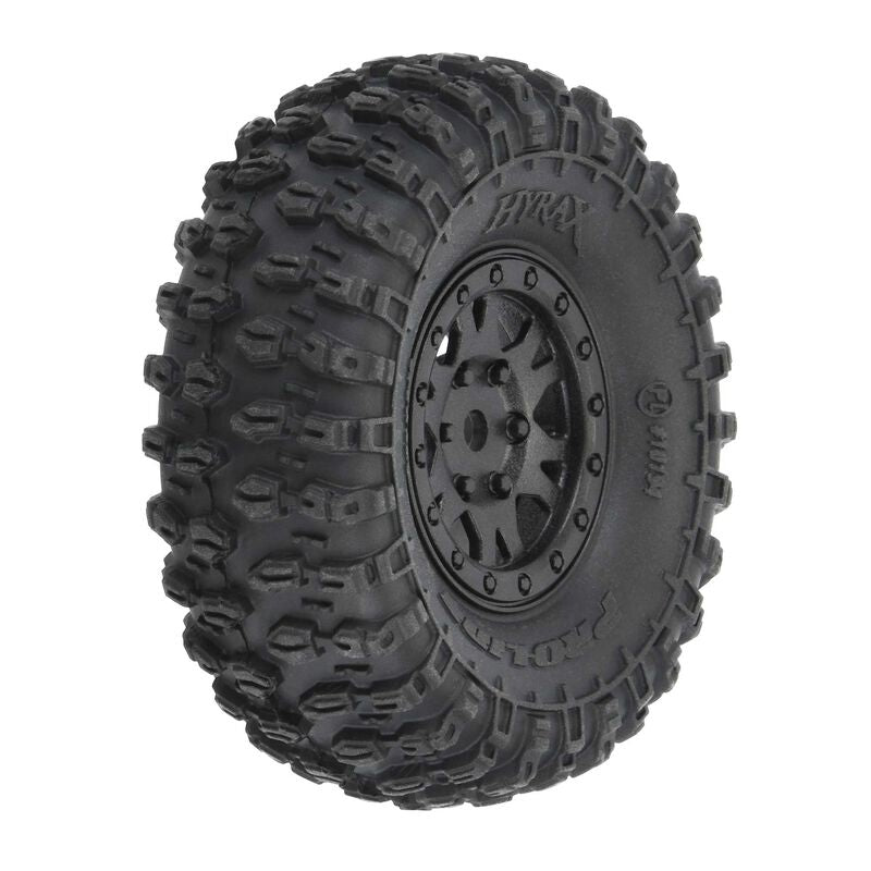 PROLINE 10194-10 1/24 Hyrax Front/Rear 1.0" Tires Mounted 7mm Black Impulse 4