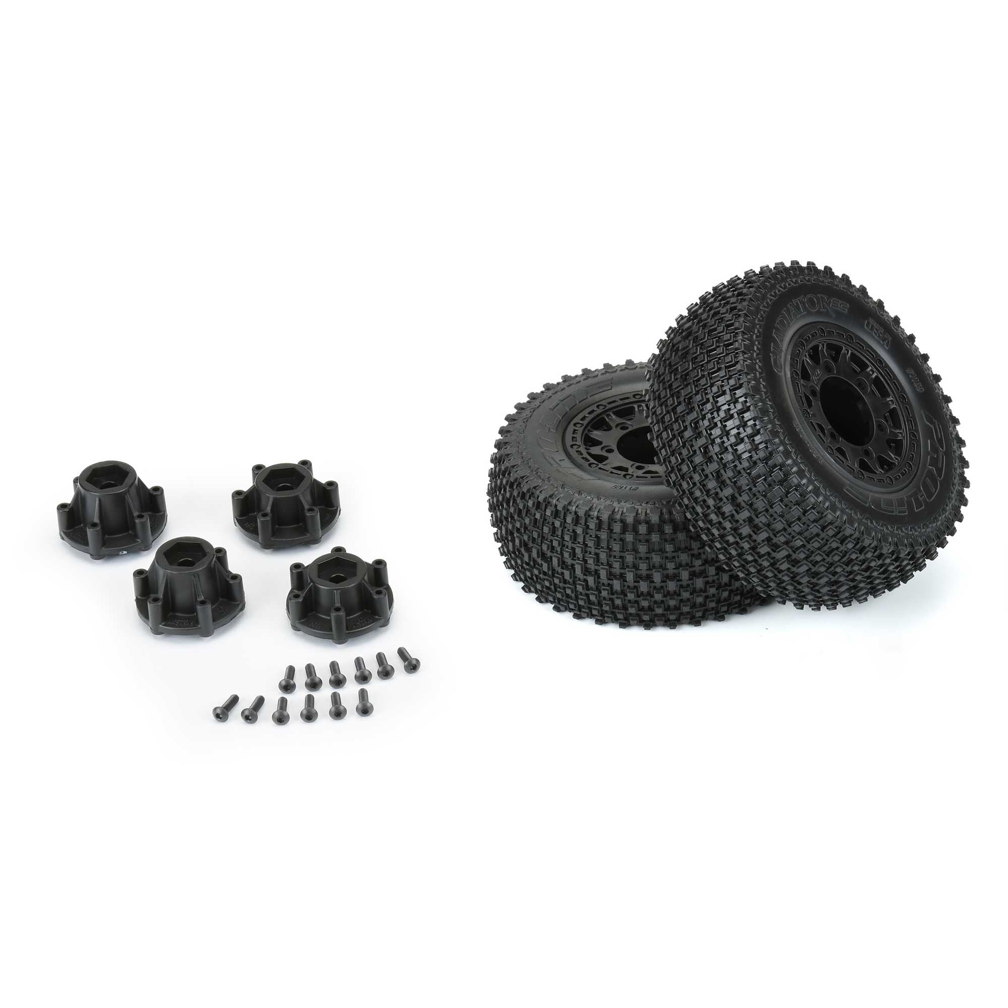PROLINE 1169-10 1/10 Gladiator M2 F/R 2.2"/3.0" Pre-Mounted SC 12mm (2) Black