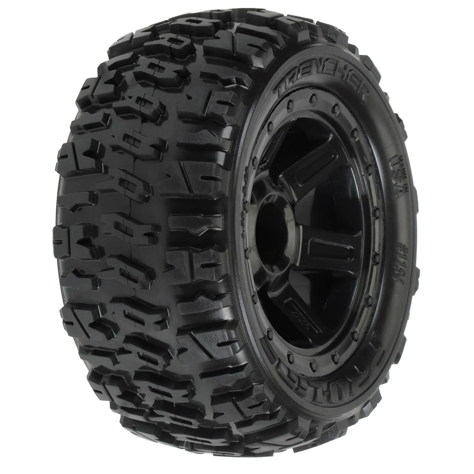 PROLINE 1194-11 Trencher 2.2" M2 All Terrain Tires (2) on Desperado Wheels 1/16 E-revo