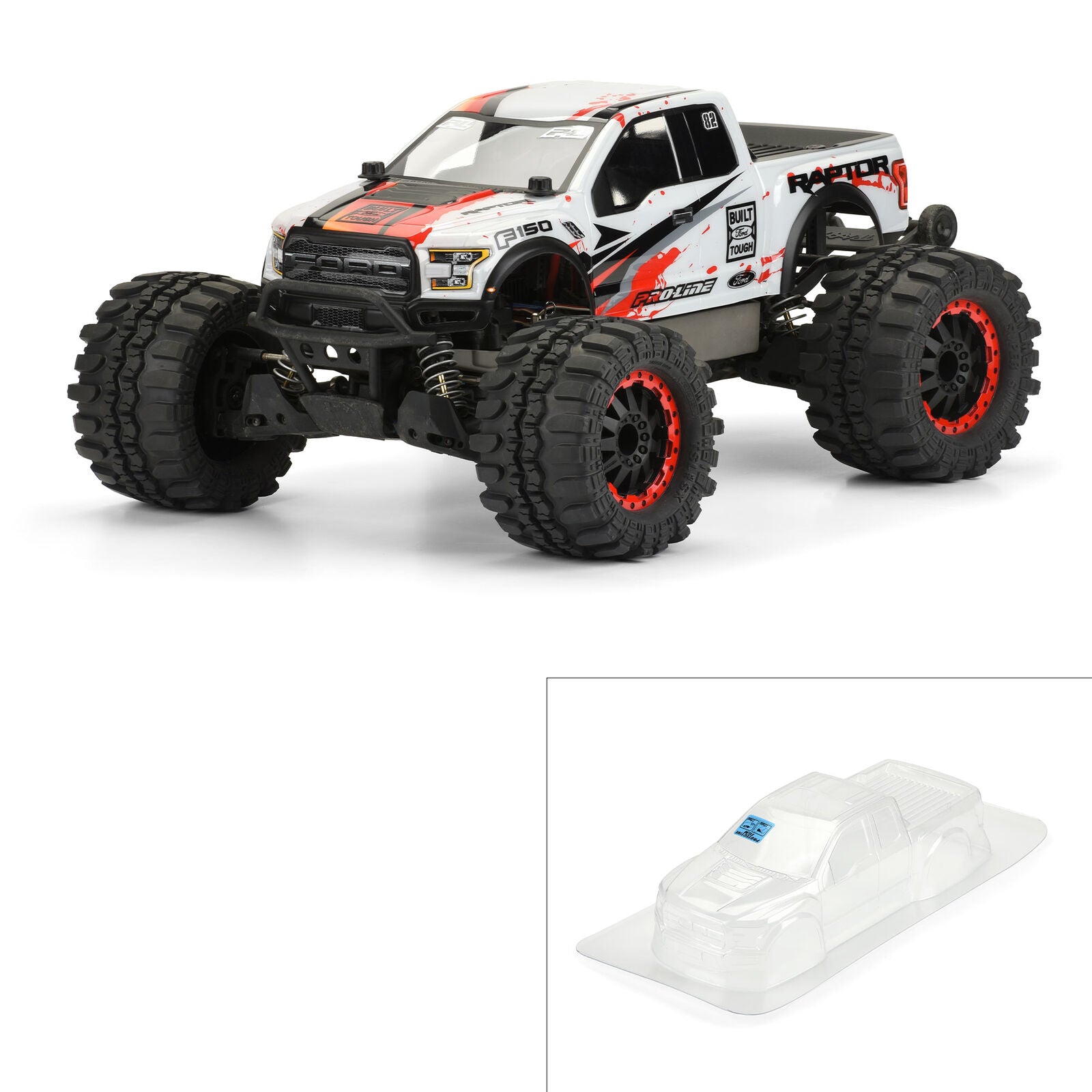 PROLINE 3470-00 Lexan Body Pro-Line 2017 Ford F-150 Raptor Body (Clear) (Stampede)