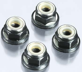 TEKNO TKR1213 M4 Locknuts Aluminum/Flanged/Serrated