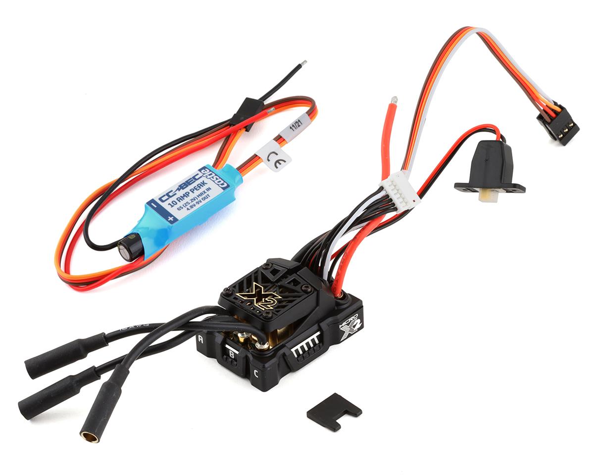 CASTLE 010-0169-00 Mamba Micro X2 Waterproof 1/18th Scale Brushless ESC w/CSE010-0004-00 10A BEC