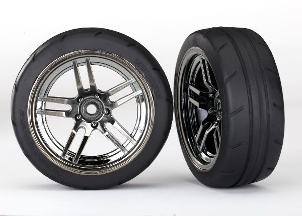 TRAXXAS 8373 Tires and Wheels, assembled glued 1.9"