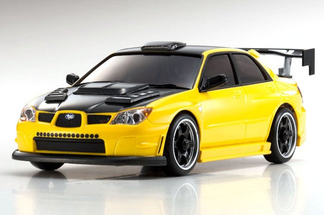 KYOSHO MZP456MY Autoscale Subaru Impreza with Aero Kit and CFRP Hood, Metallic Yellow Body, for Mini-Z
