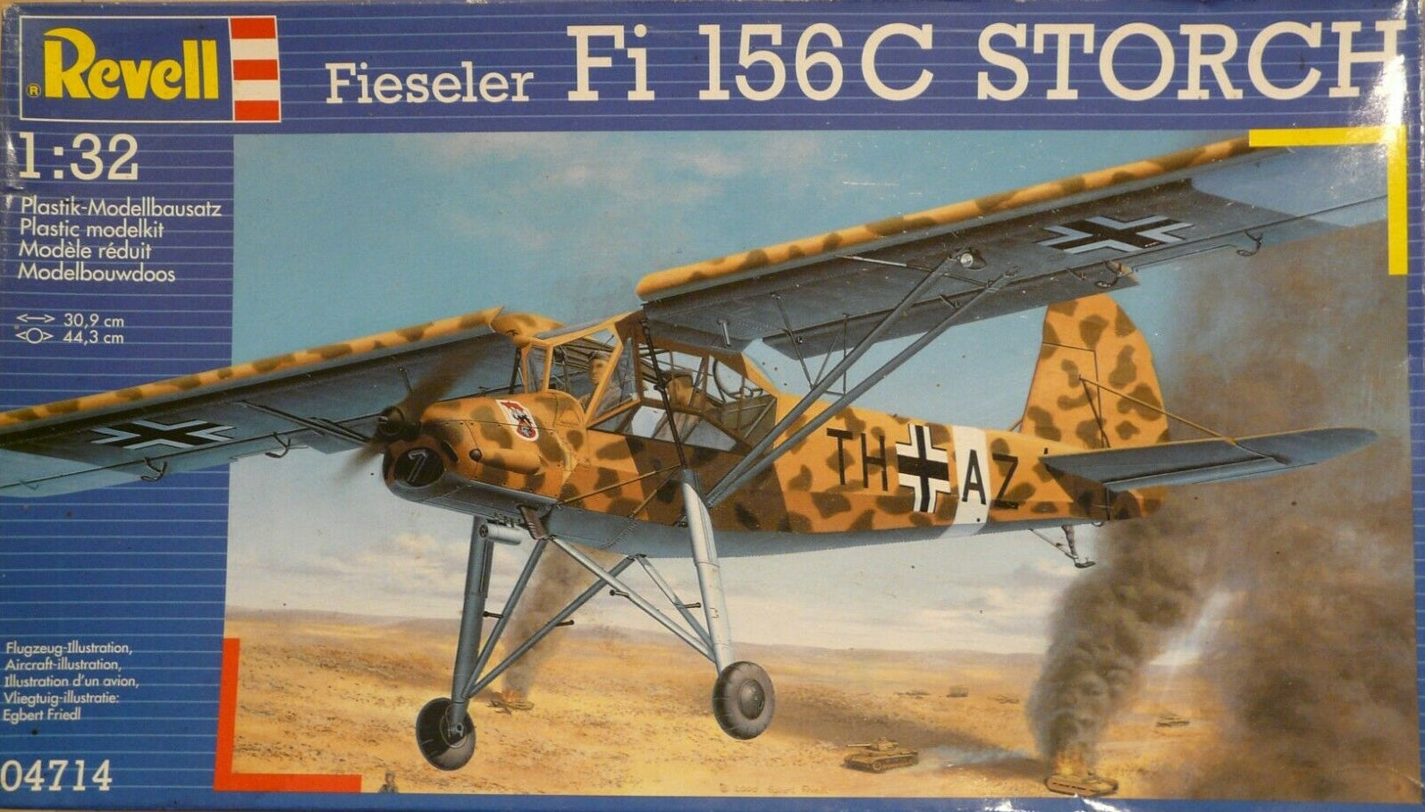 REVELL 04714 1/32 German Fieseler Fi 156C Storch Rommels Taxi Markings