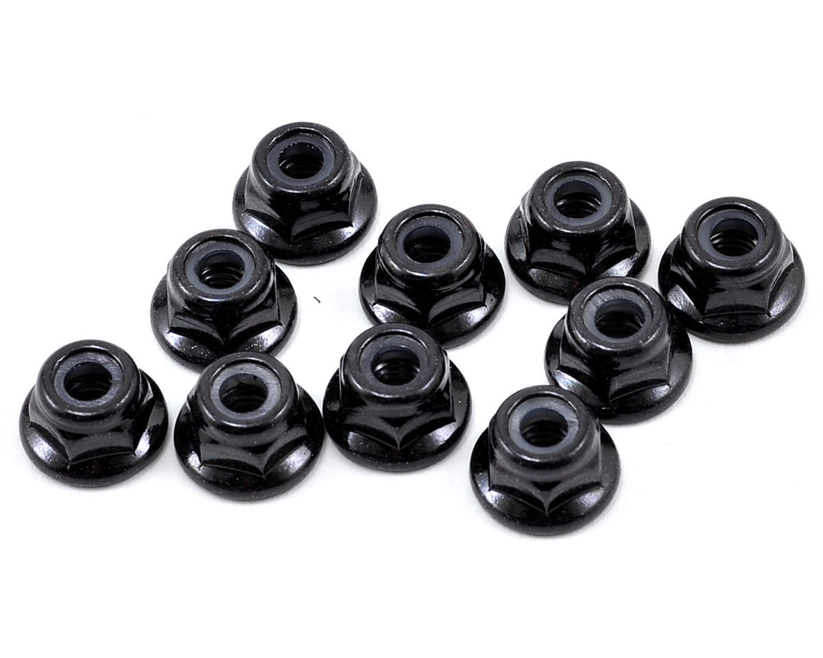 TEKNO TKR1212 M4 Flanged Locknut (Black) (10)