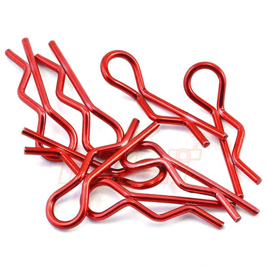 BITTYDESIGN BDBC-8R 1/10 Body Clips 8 Pc Red