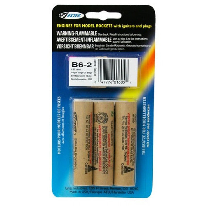 ESTES 1605 B6-2 Rocket Engines