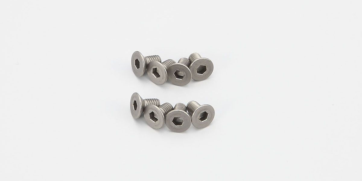 KYOSHO 1-S33006HT Flat Head Screw(Hex/Titanium/M3x6/8pcs)