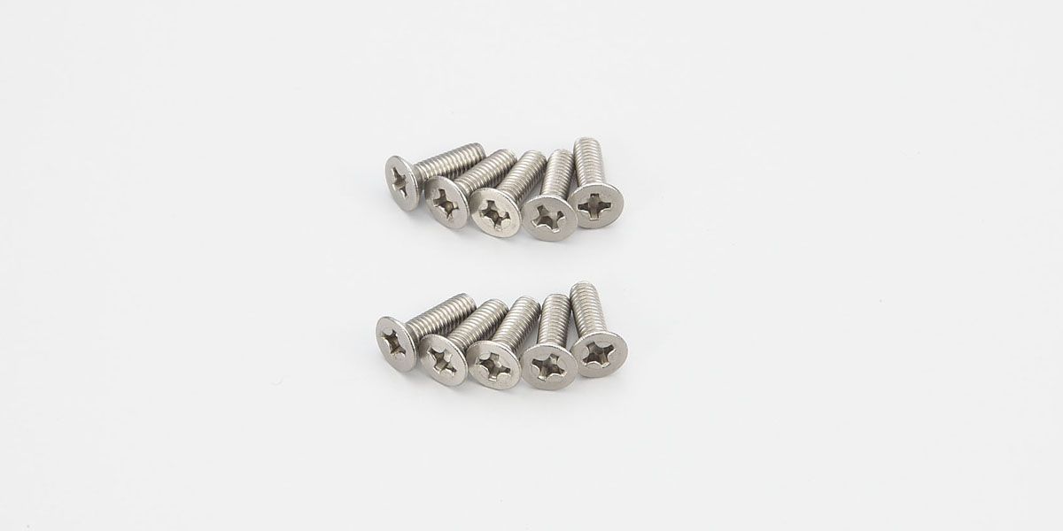 KYOSHO 1-S33010T Flat Head Screw(Titanium/M3x10/10pcs)