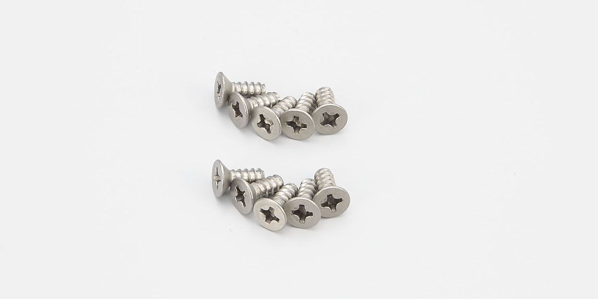 KYOSHO 1-S33010TPT TP Flat Head Screw(Titanium/M3x10/10pcs)