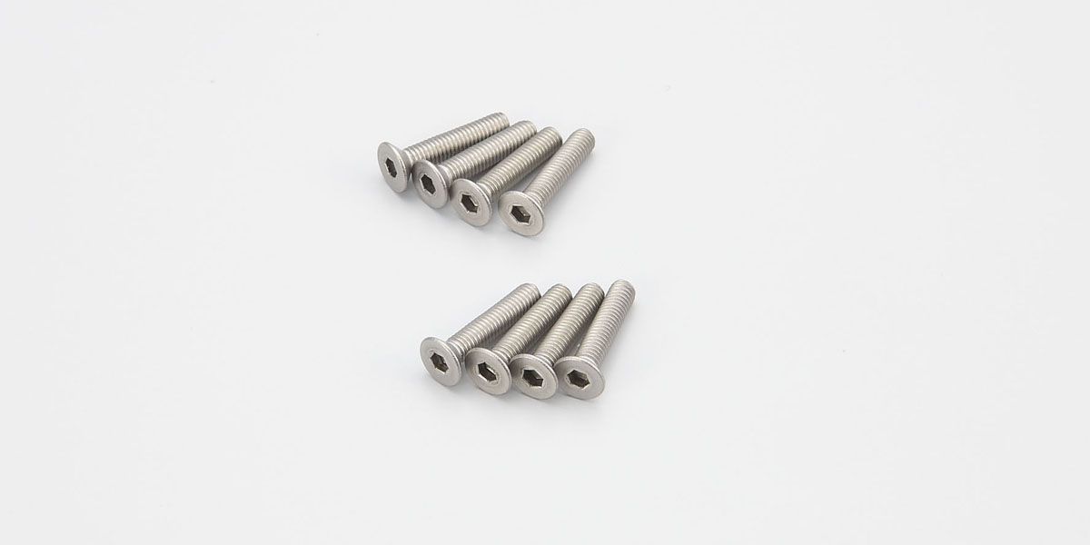 KYOSHO 1-S33015HT Flat Head Screw(Hex/Titanium/M3x15/8pcs)