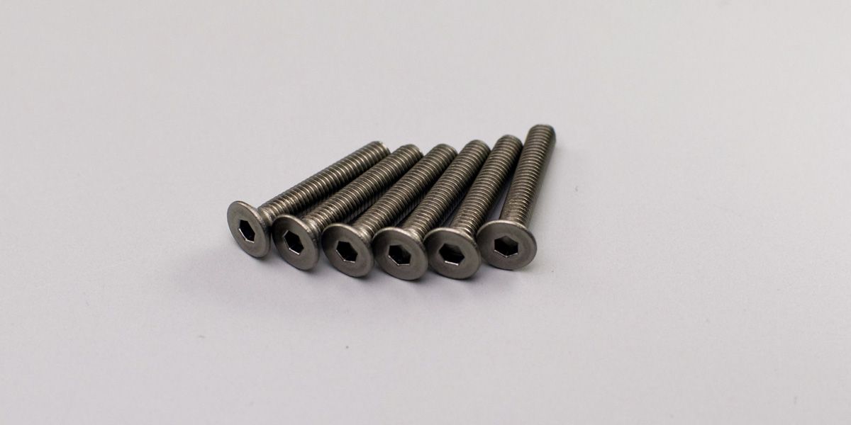 KYOSHO 1-S33018HT Flat Head Screw (Hex/Titanium/M3x18/6pcs