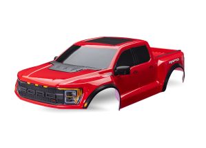 TRAXXAS 10112-RED Body, Ford Raptor R, complete (red) (includes grille, tailgate trim, side mirrors, decals, & clipless mounting) (requires #10124 & 10125 body mounts)