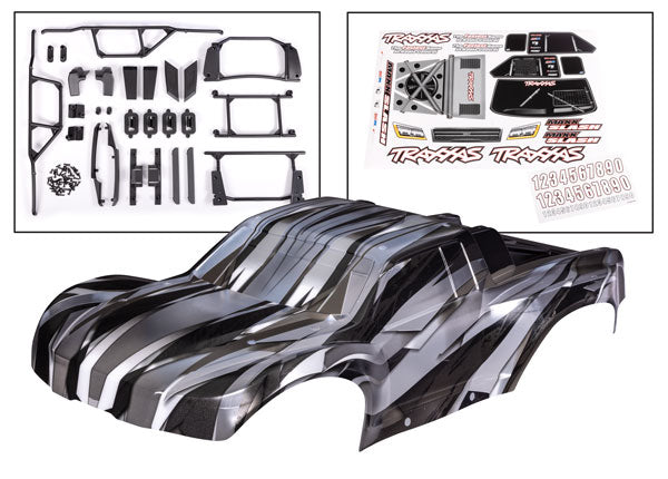 TRAXXAS 10211X Body, Maxx Slash®, ProGraphix® (graphics are printed, requires paint & final color application)/ decal sheet (includes body support, body plastics, latches, & hardware for clipless