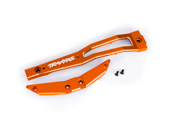 TRAXXAS 10221-ORANGE Chassis brace, front, 6061-T6 aluminum (orange-anodized/ 2.5x6mm CCS (with threadlock) (2)