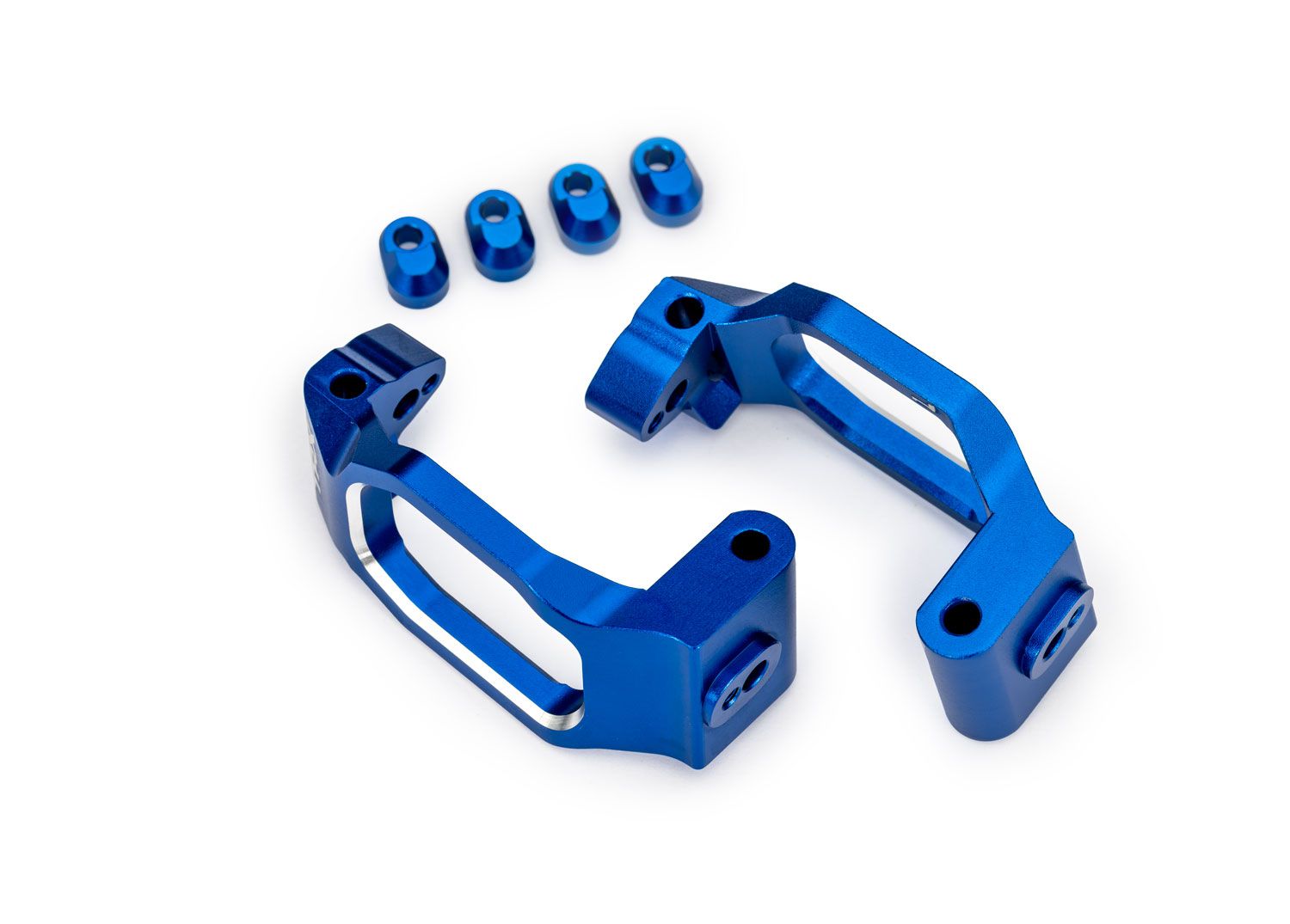 TRAXXAS 10232-BLUE Blue Aluminum Caster Blocks (L&R)
