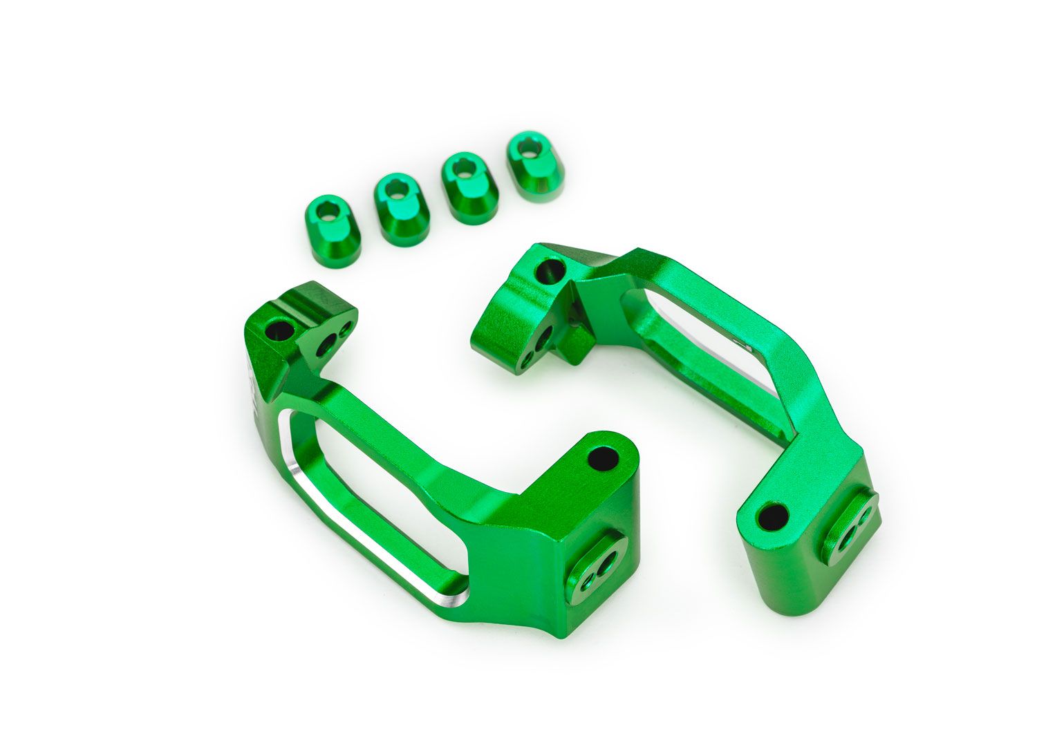 TRAXXAS 10232-GREEN Green Aluminum Caster Blocks (L&R)