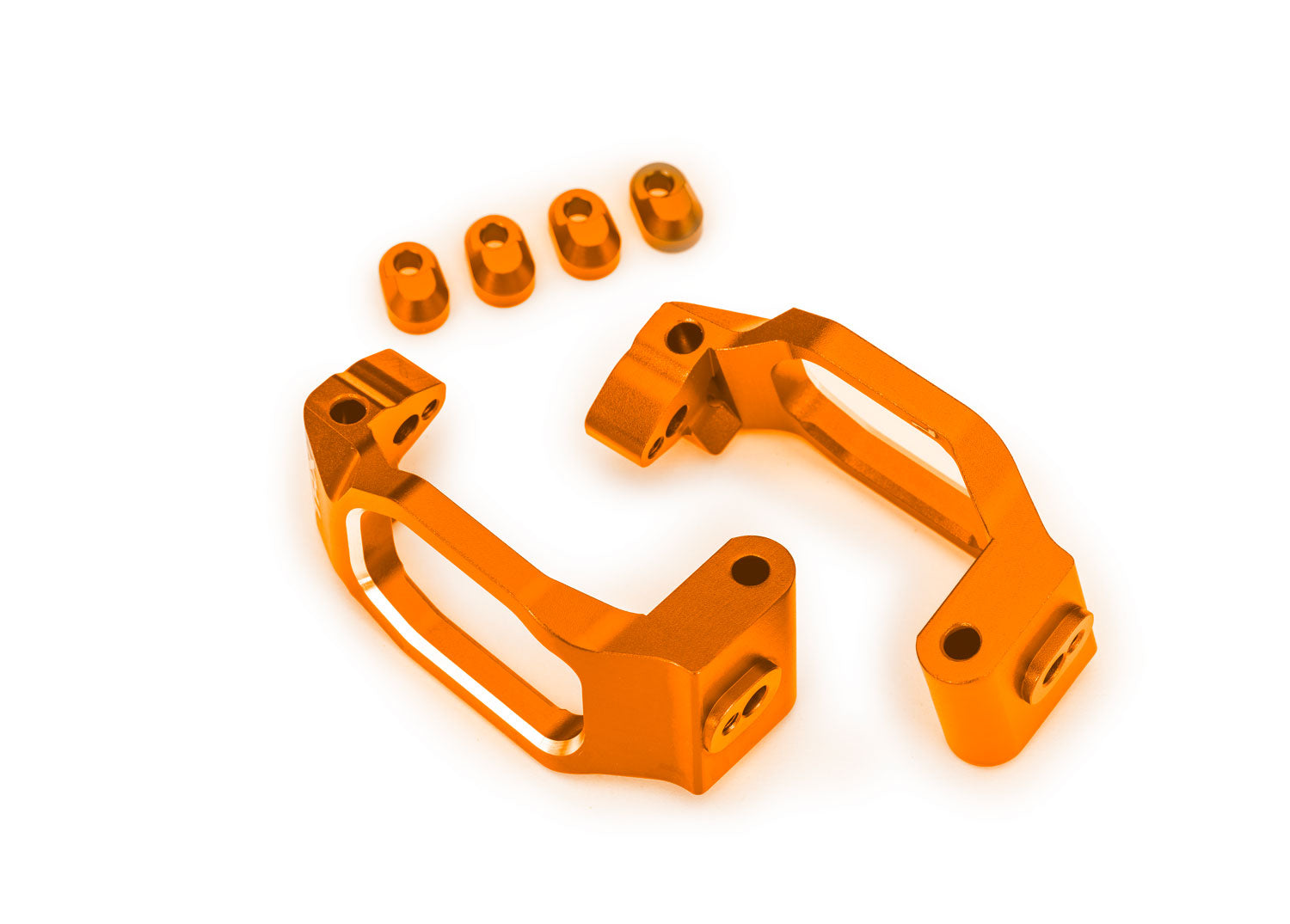 TRAXXAS 10232-ORANGE Orange Aluminum Caster Blocks (L&R)