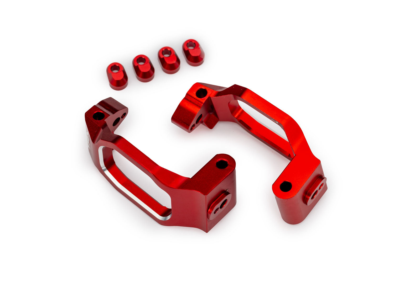 TRAXXAS 10232-RED Red Aluminum Caster Blocks (L&R)