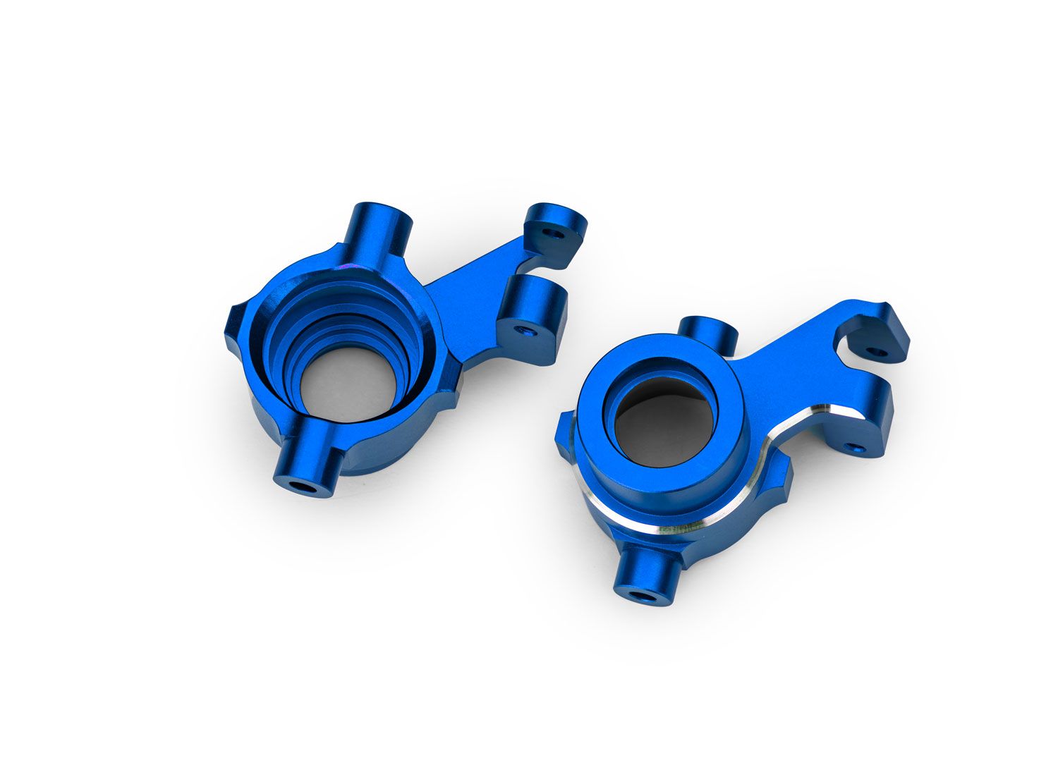 TRAXXAS 10237-BLUE Blue Aluminum Steering Blocks (L&R)