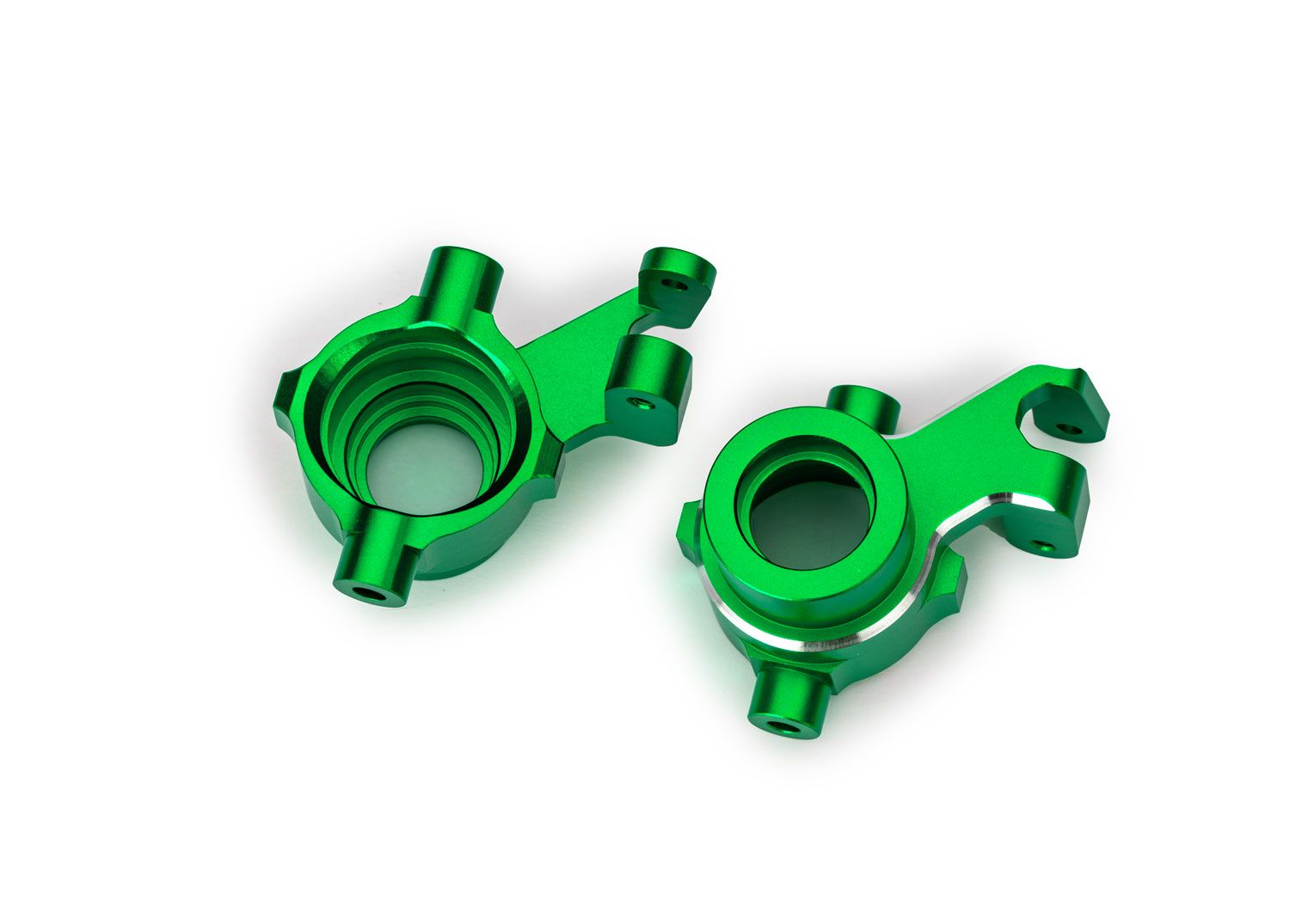 TRAXXAS 10237-GREEN Green Aluminum Steering Blocks (L&R)