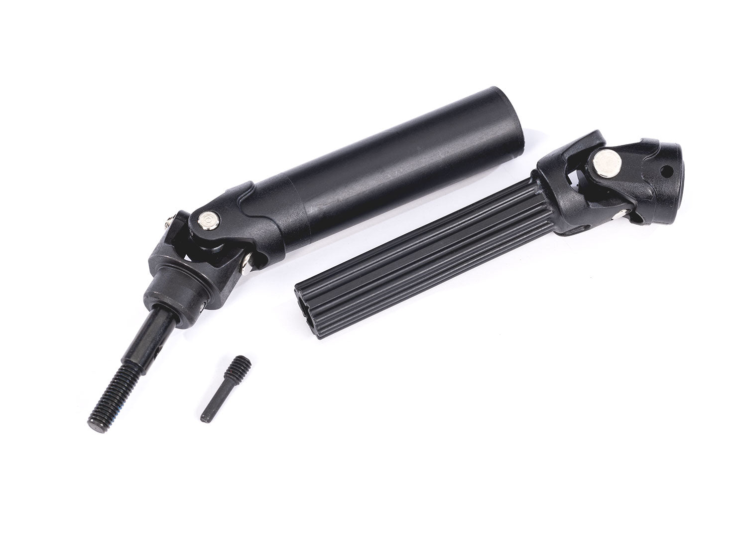 TRAXXAS 10250 Driveshaft assembly, front or rear, Maxx® Duty steel core (left or right) (1) (fully assembled, ready to install)/ screw pin (1)