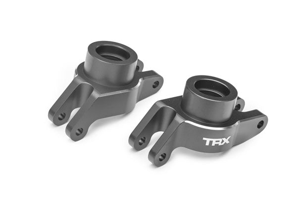 TRAXXAS 10252-GRAY Carriers, stub axle (gray-anodized 6061-T6 aluminum) (rear) (left & right)
