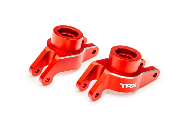 TRAXXAS 10252-RED Carriers, stub axle (red-anodized 6061-T6 aluminum) (rear) (left & right)