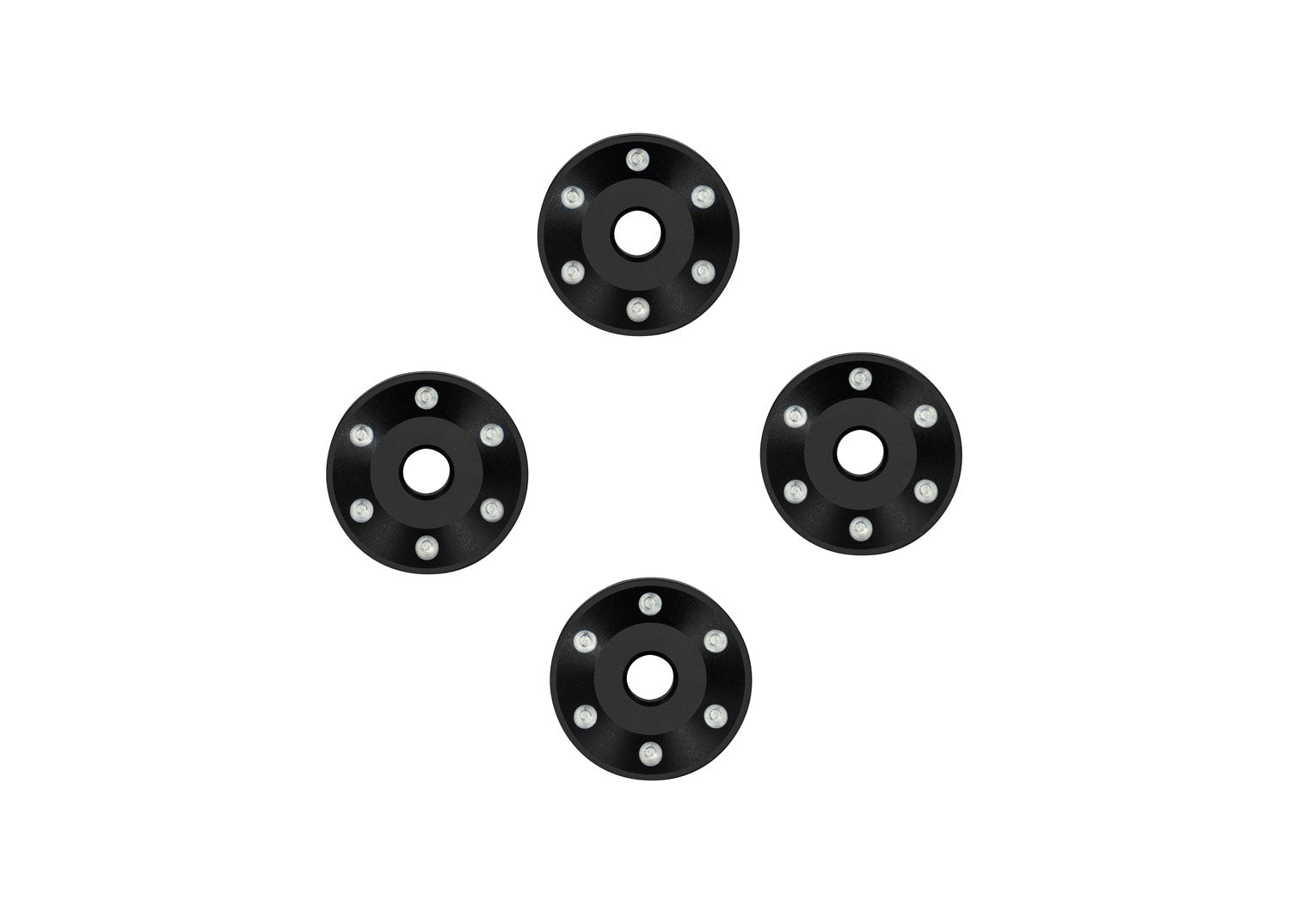 TRAXXAS 10257-BLK Black Aluminum Wheel Washers (4)