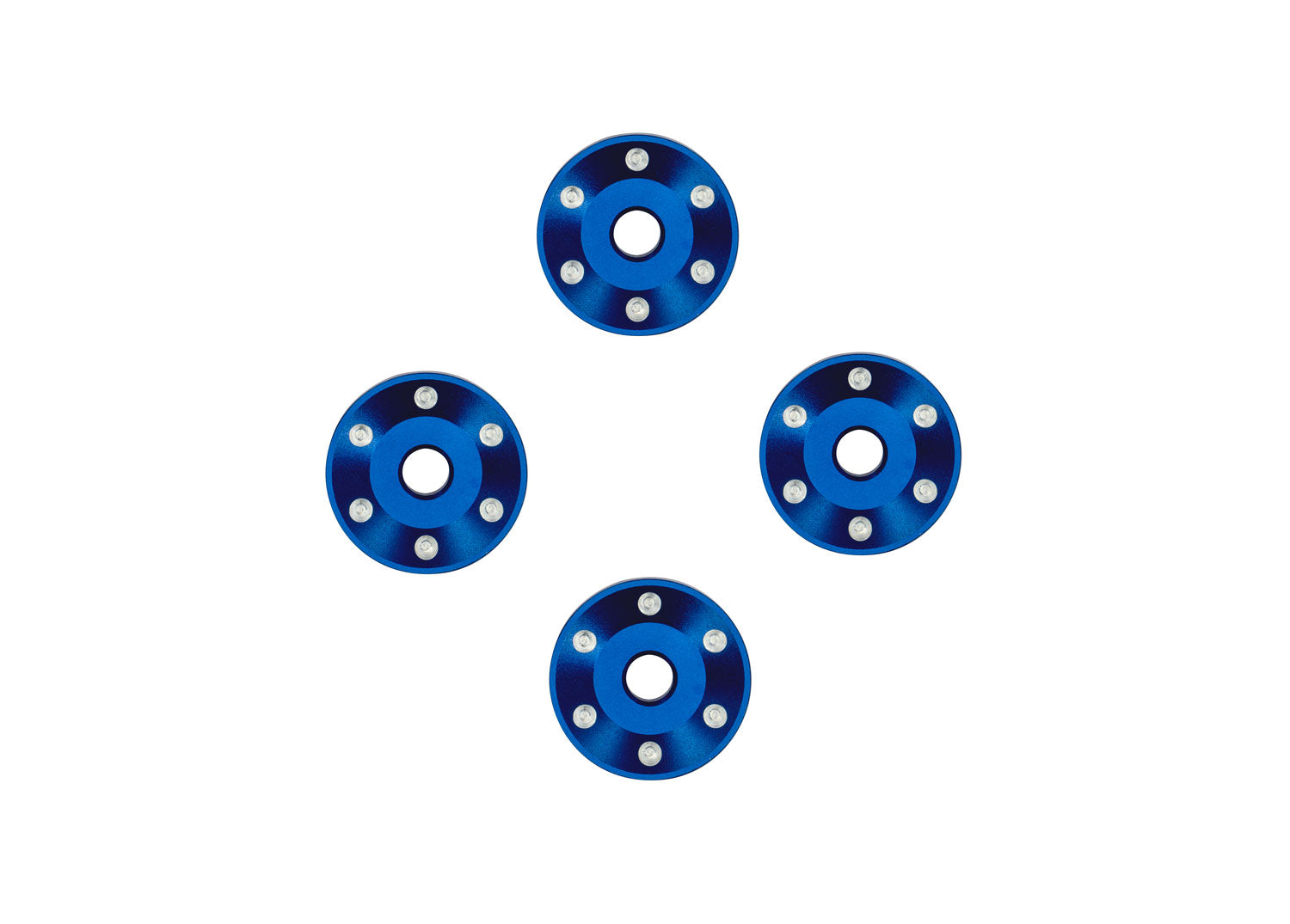 TRAXXAS 10257-BLUE Blue Aluminum Wheel Washers (4)