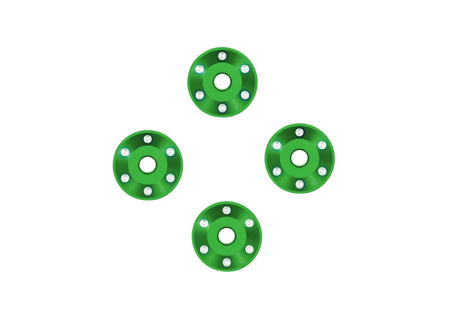 TRAXXAS 10257-GRN Green Aluminum Wheel Washers (4)