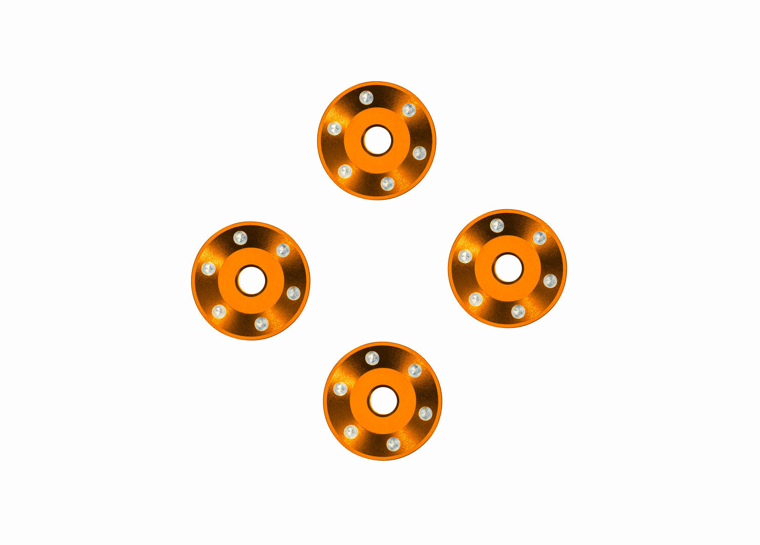 TRAXXAS 10257-ORNG Orange Aluminum Wheel Washers (4)
