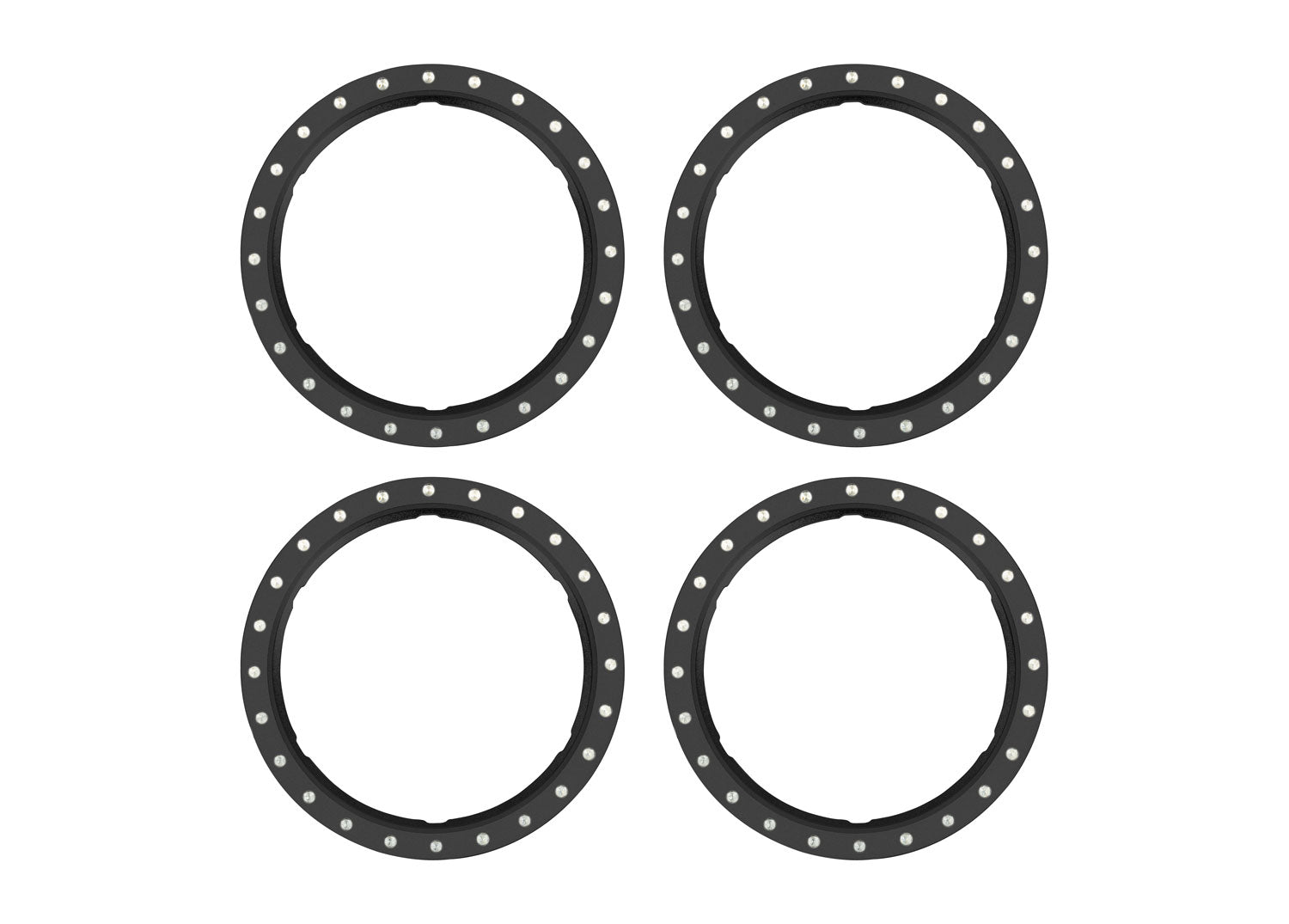TRAXXAS 10276-BLK Pro Scale Black Aluminum Beadlock Rings (4)