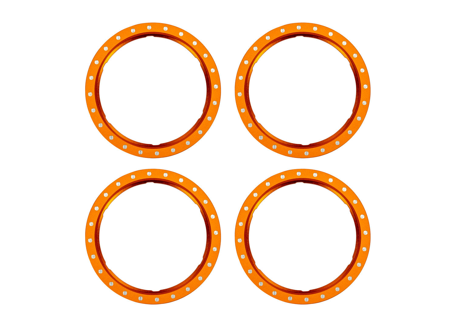 TRAXXAS 10276-ORNG Pro Scale Orange Aluminum Beadlock Rings (4)
