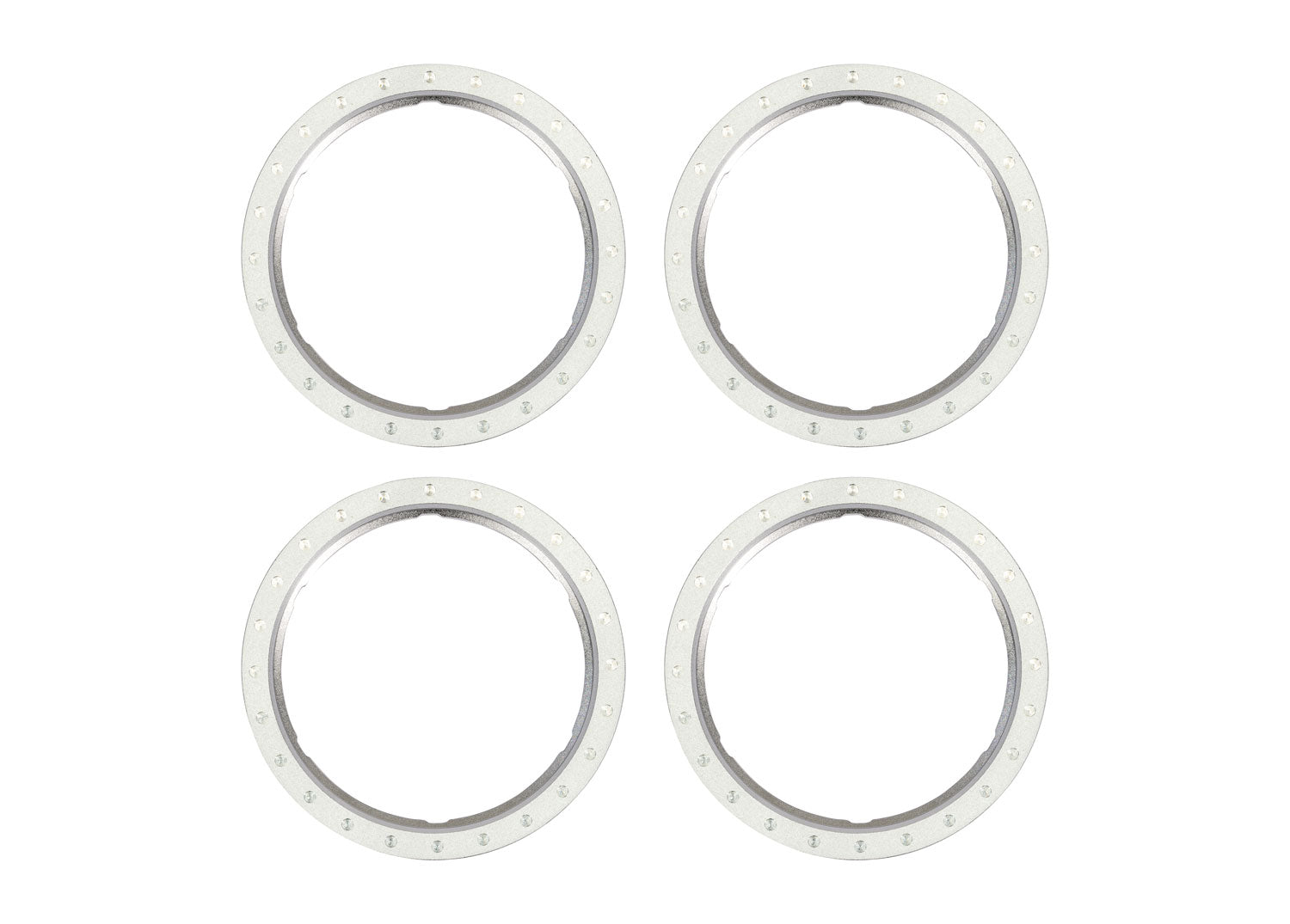 TRAXXAS 10276-SLVR Beadlock Rings Alum Slvr Mach