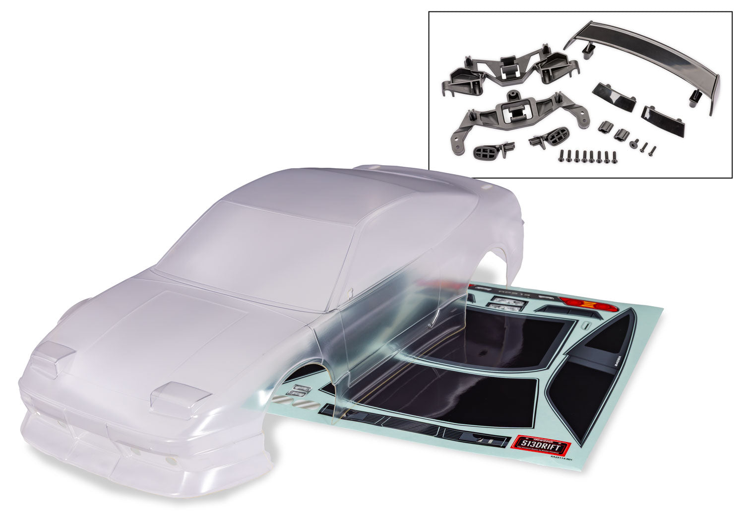 TRAXXAS 10515 4-Tec Drift Nissan 240SX Clear Body