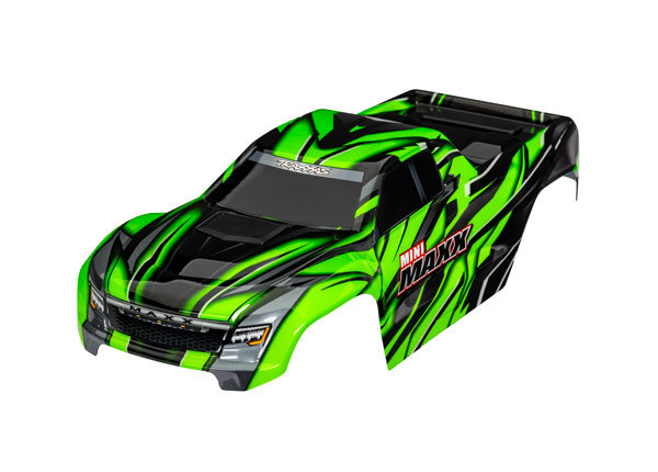 TRAXXAS 10711-GREEN Body, Mini Maxx, green (painted, decals applied)