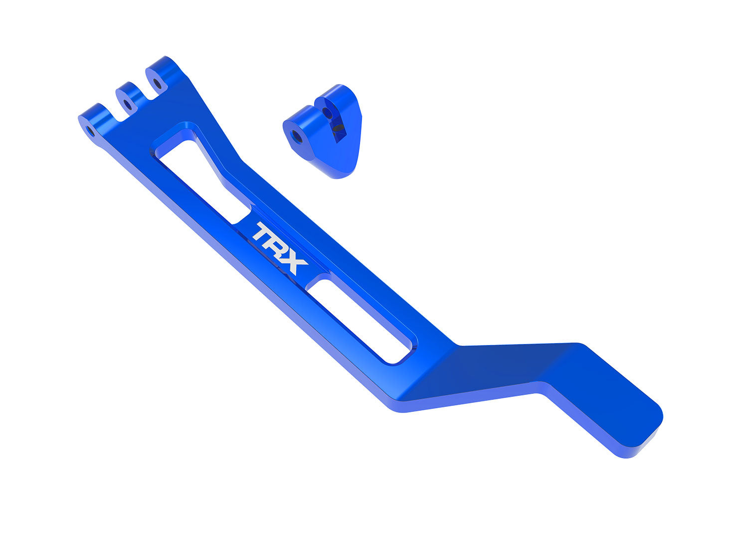 TRAXXAS 10726-BLUE Battery hold-down, hold-down post (blue-anodized 6061-T6 aluminum)/ 3x15mm BCS (with threadlock) (1)