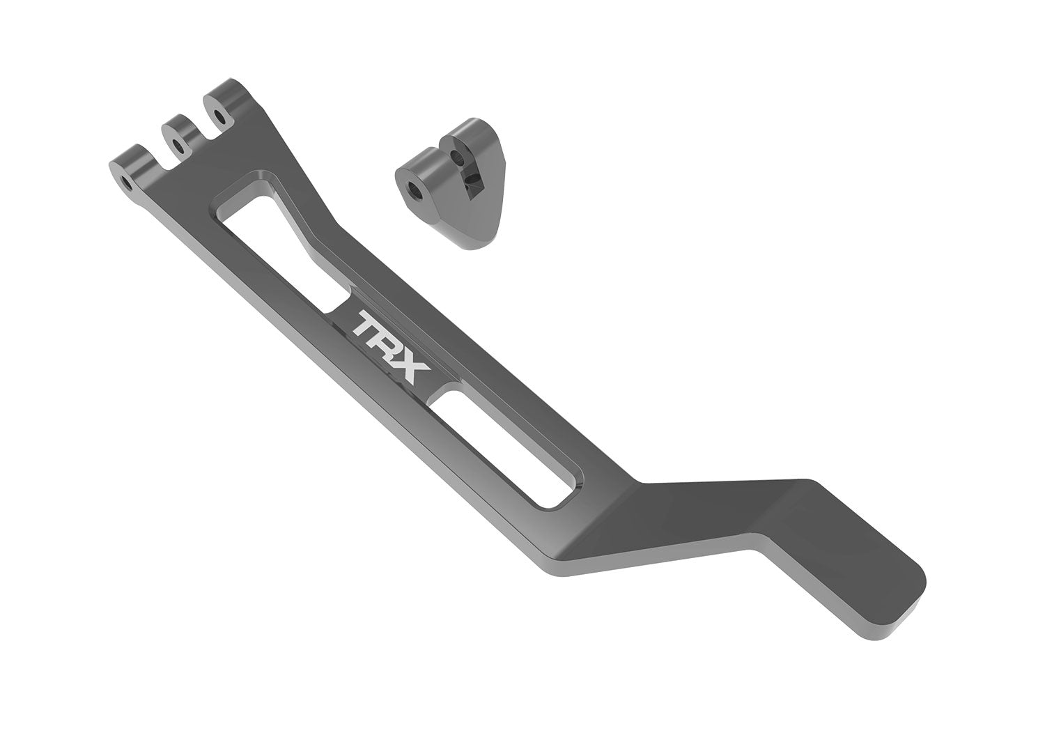 TRAXXAS 10726-GRAY Battery hold-down, hold-down post (gray-anodized 6061-T6 aluminum)/ 3x15mm BCS (with threadlock) (1)