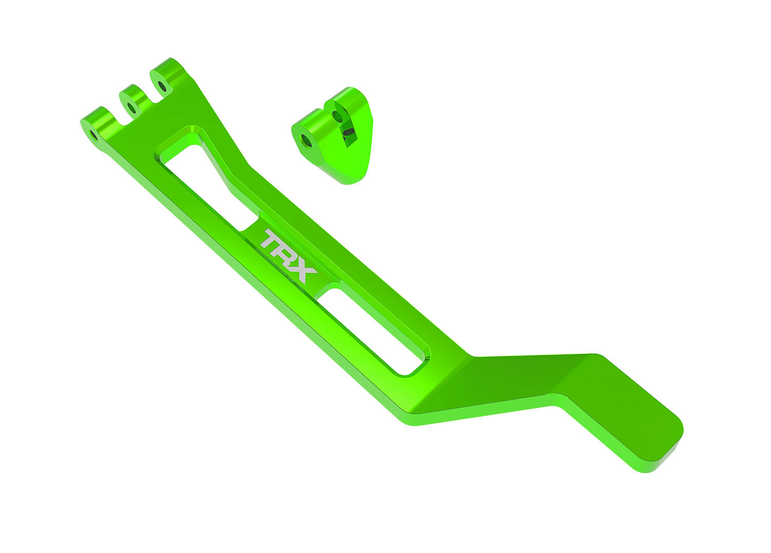 TRAXXAS 10726-GREEN Battery hold-down, hold-down post (green-anodized 6061-T6 aluminum)/ 3x15mm BCS (with threadlock) (1)