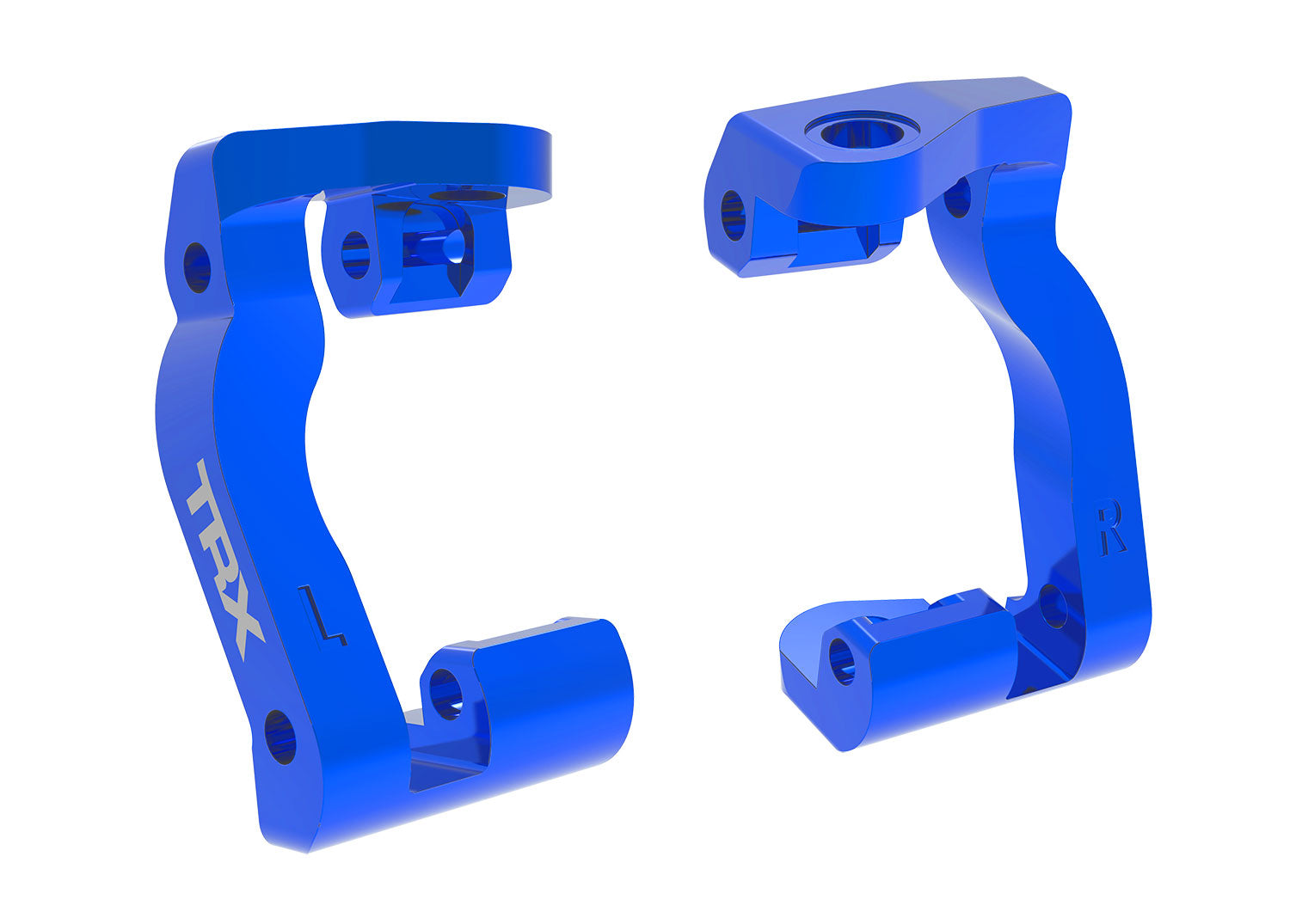 TRAXXAS 10733-BLUE Blue Aluminum Caster Blocks (L&R)