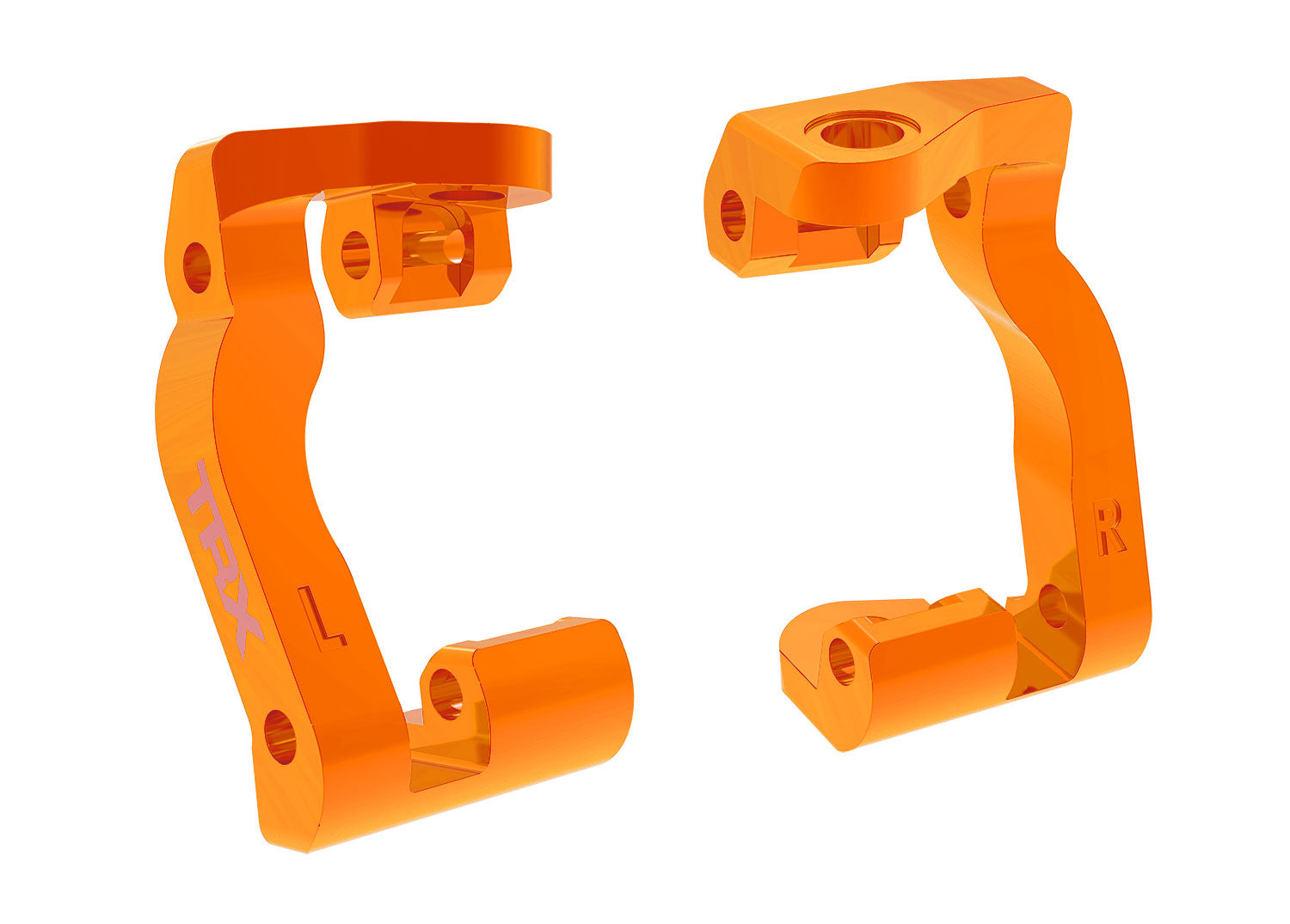 TRAXXAS 10733-ORNG Orange Aluminum Caster Blocks (L&R)