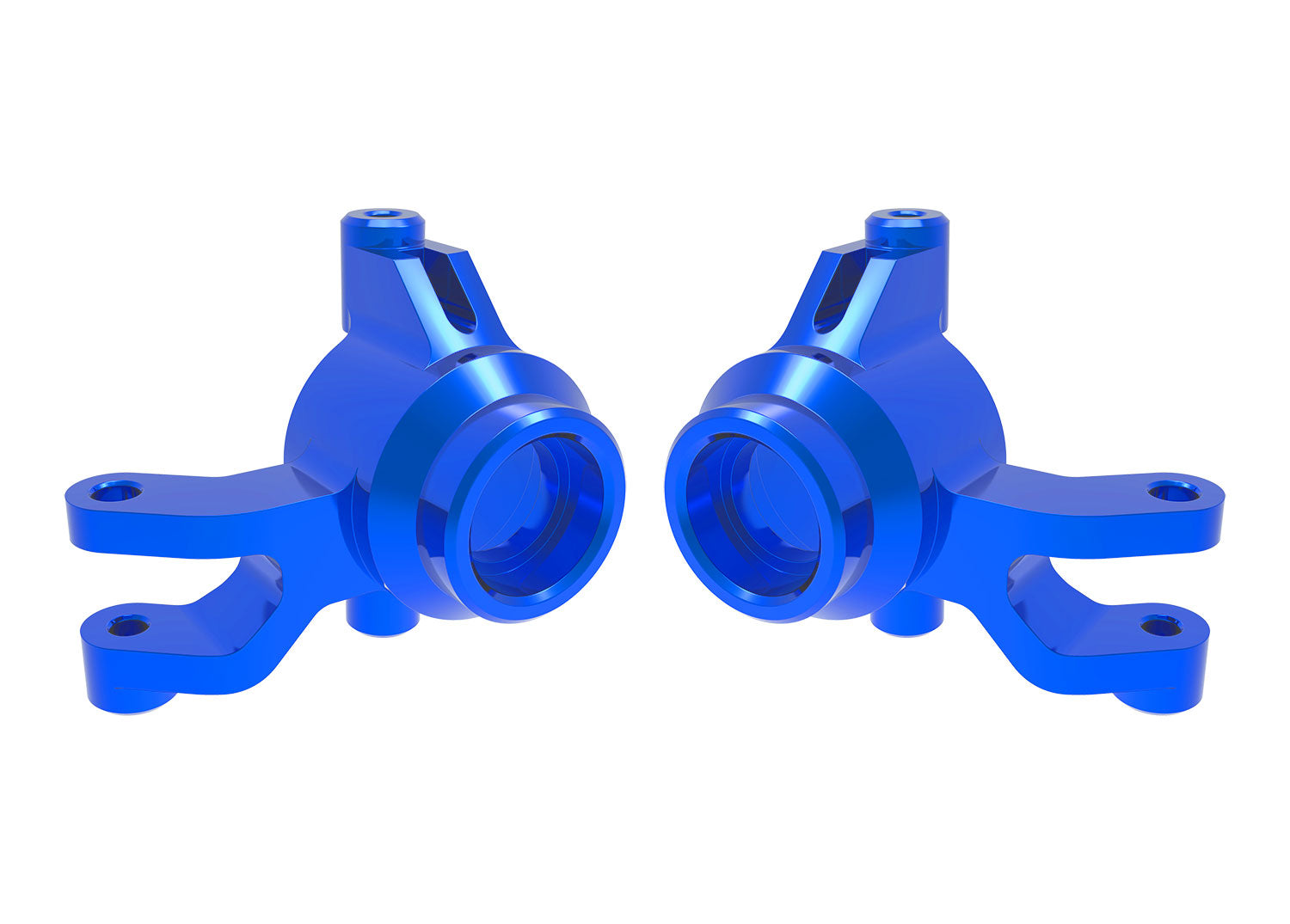 TRAXXAS 10734-BLUE Blue Aluminum Steering Blocks (L&R)