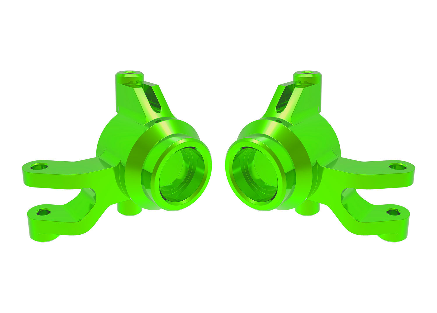 TRAXXAS 10734-GRN Green Aluminum Steering Blocks (L&R)