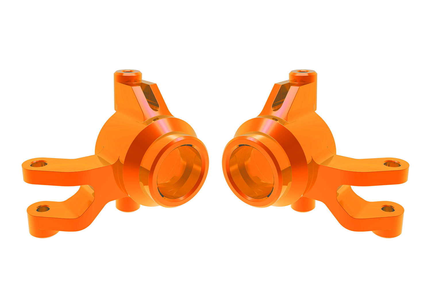 TRAXXAS 10734-ORNG Orange Aluminum Steering Blocks (L&R)