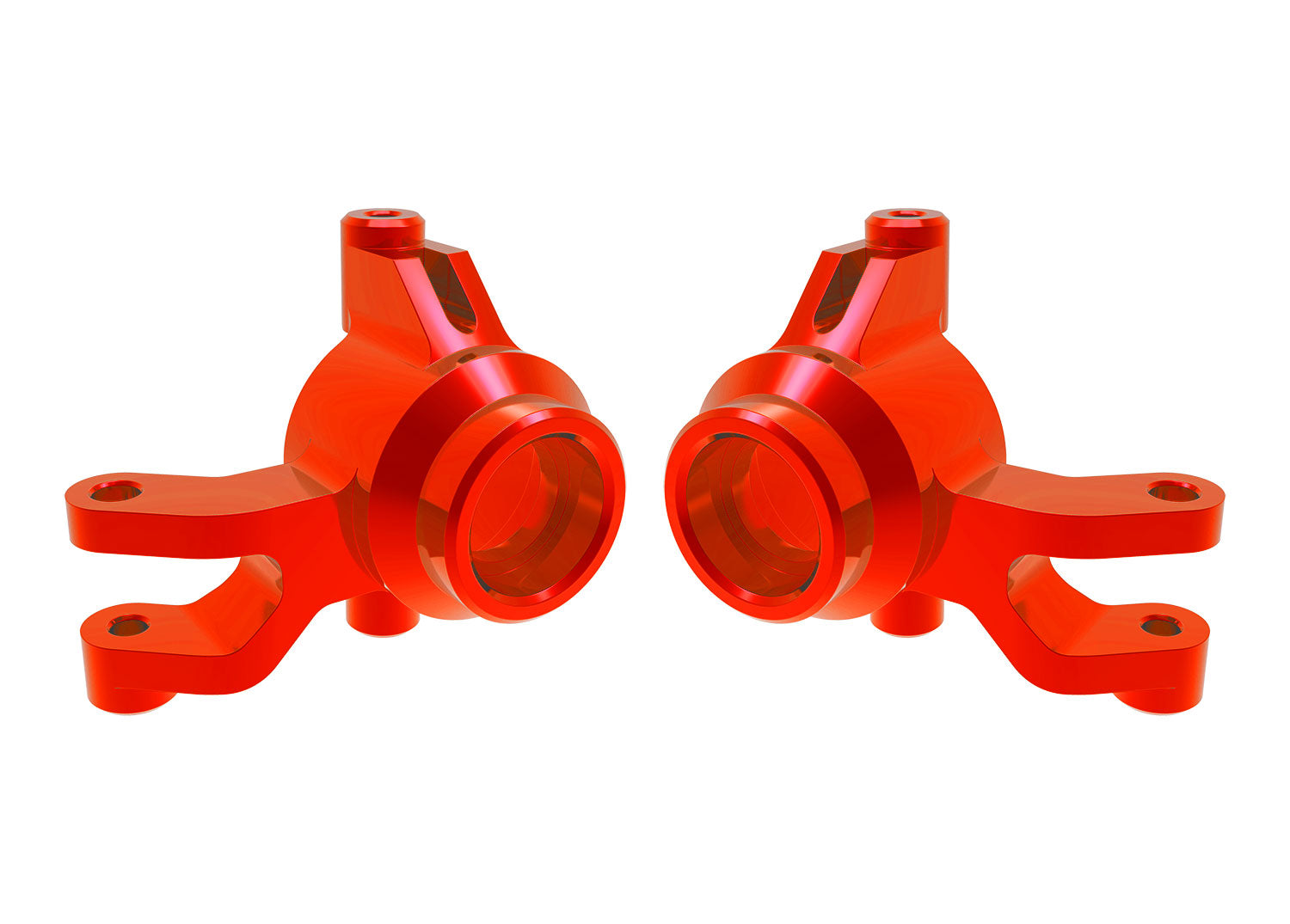 TRAXXAS 10734-RED Red Aluminum Steering Blocks (L&R)