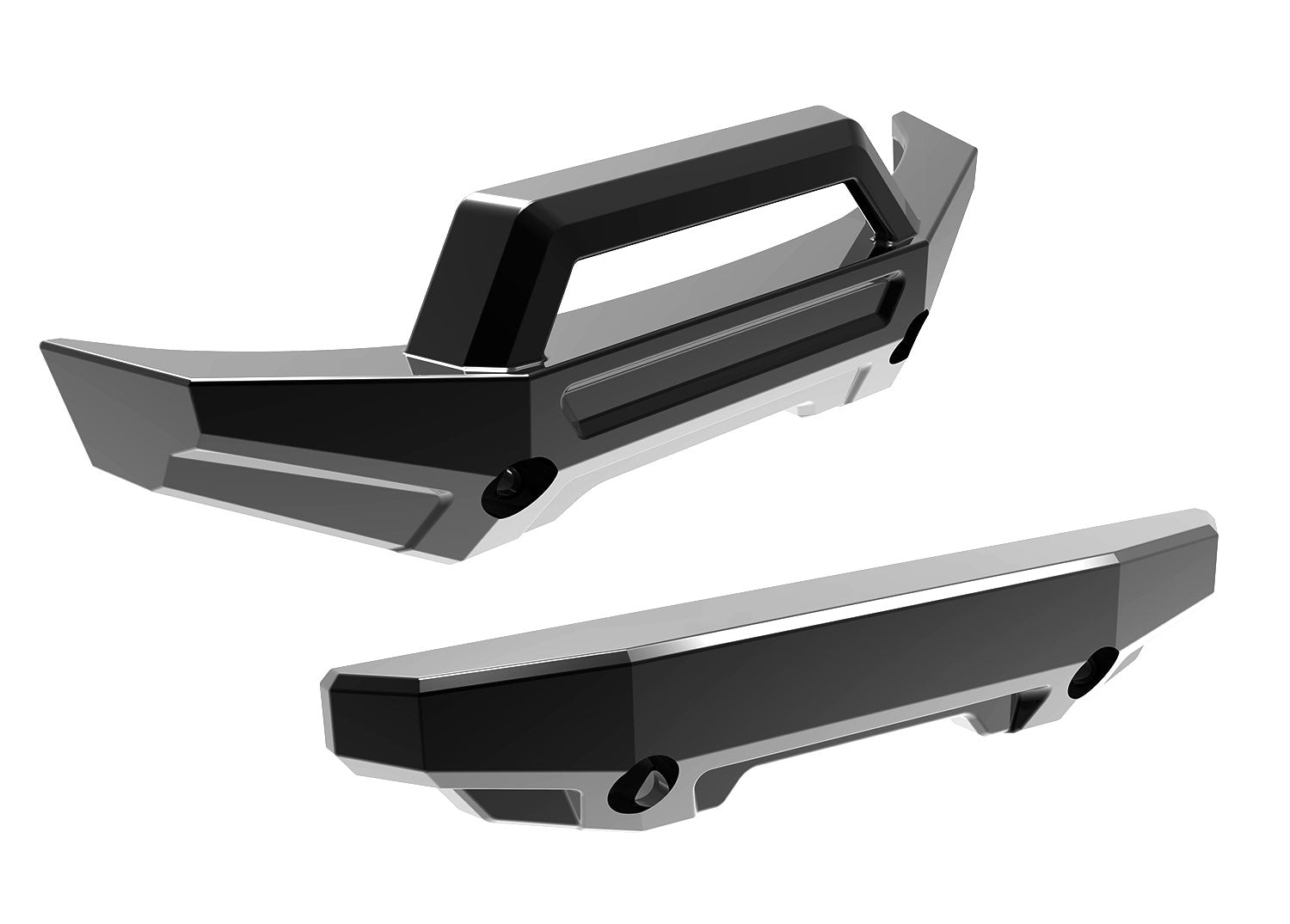 TRAXXAS 10735-BLKCR BUMPER FRONT/REAR BLKCR