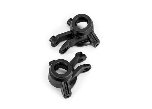 TRAXXAS 10736-BLACK Steering blocks, left & right (black)